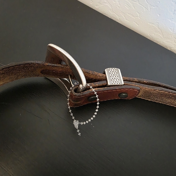 Onyx by Brighton Men's Salina Brown Braided Western Belt Size 40 - Picture 6 of 8